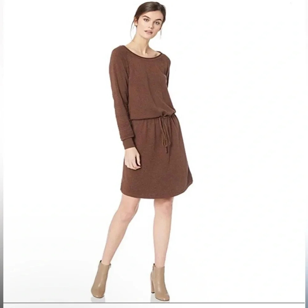 Prana Long Sleeve Brown Dress,  Size XS